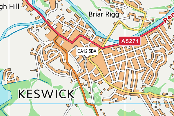 CA12 5BA map - OS VectorMap District (Ordnance Survey)