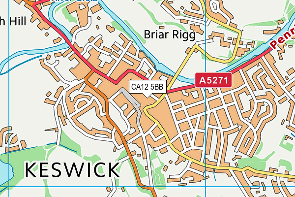 CA12 5BB map - OS VectorMap District (Ordnance Survey)