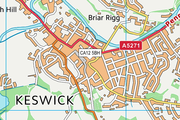 CA12 5BH map - OS VectorMap District (Ordnance Survey)