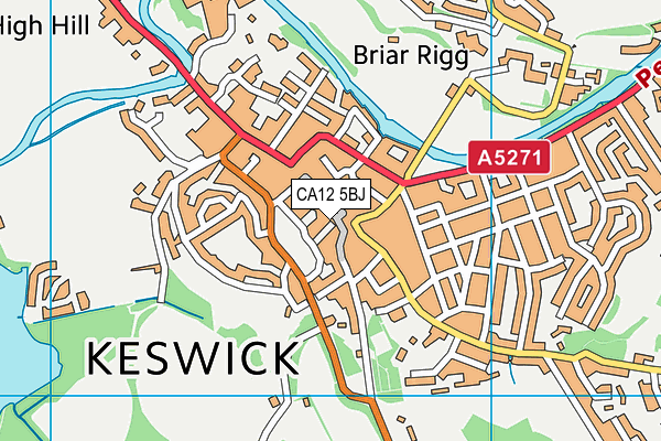 CA12 5BJ map - OS VectorMap District (Ordnance Survey)