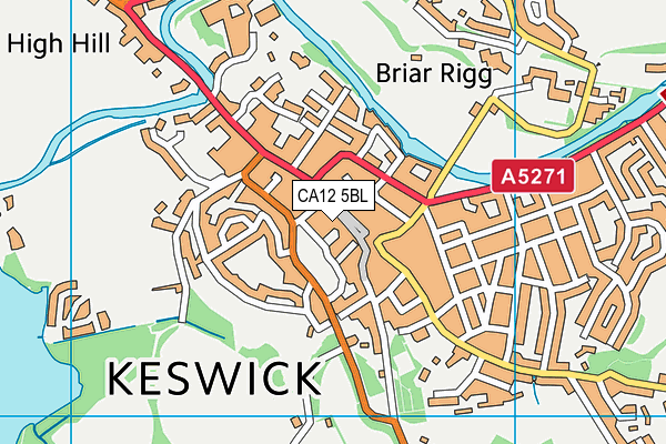 CA12 5BL map - OS VectorMap District (Ordnance Survey)