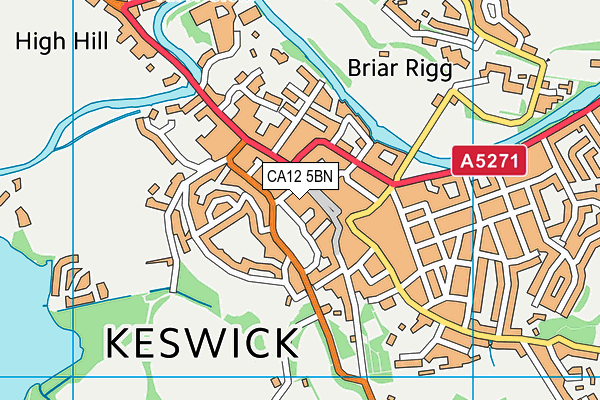 CA12 5BN map - OS VectorMap District (Ordnance Survey)