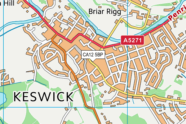 CA12 5BP map - OS VectorMap District (Ordnance Survey)