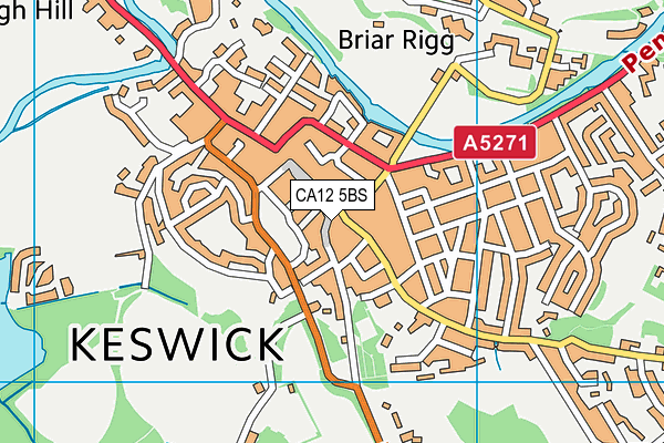 CA12 5BS map - OS VectorMap District (Ordnance Survey)