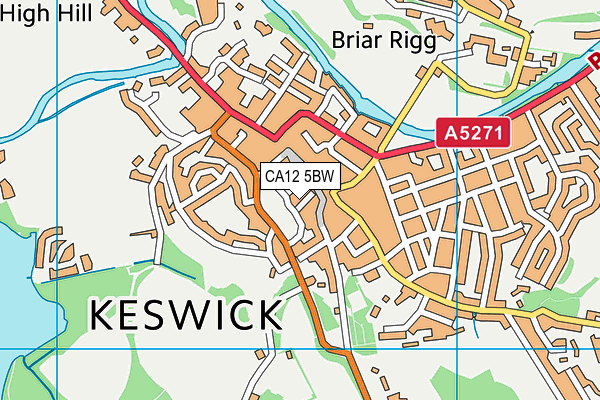 CA12 5BW map - OS VectorMap District (Ordnance Survey)