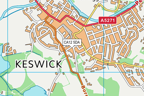 CA12 5DA map - OS VectorMap District (Ordnance Survey)