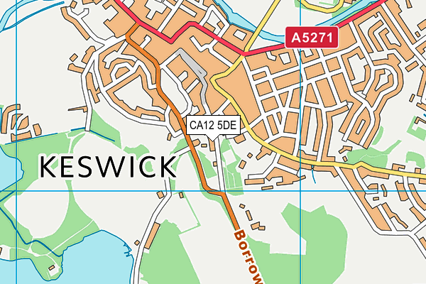 CA12 5DE map - OS VectorMap District (Ordnance Survey)