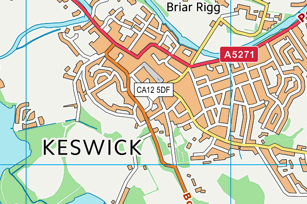 CA12 5DF map - OS VectorMap District (Ordnance Survey)