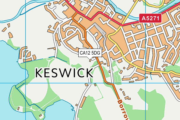 CA12 5DG map - OS VectorMap District (Ordnance Survey)