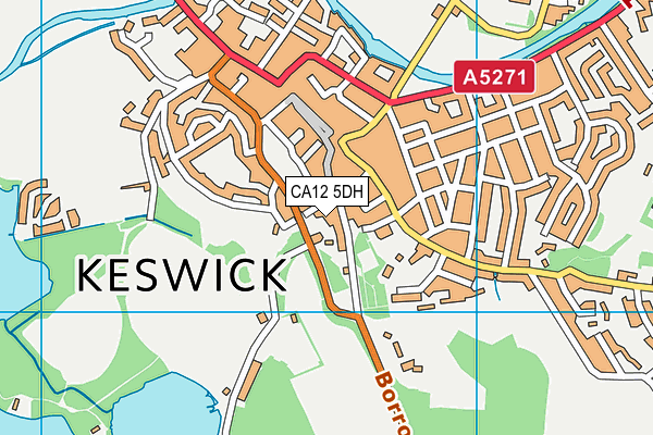 CA12 5DH map - OS VectorMap District (Ordnance Survey)