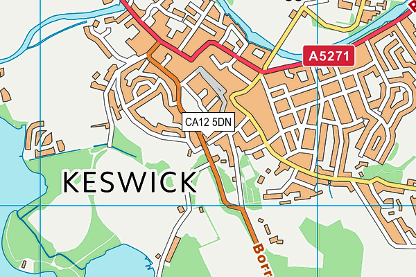 CA12 5DN map - OS VectorMap District (Ordnance Survey)