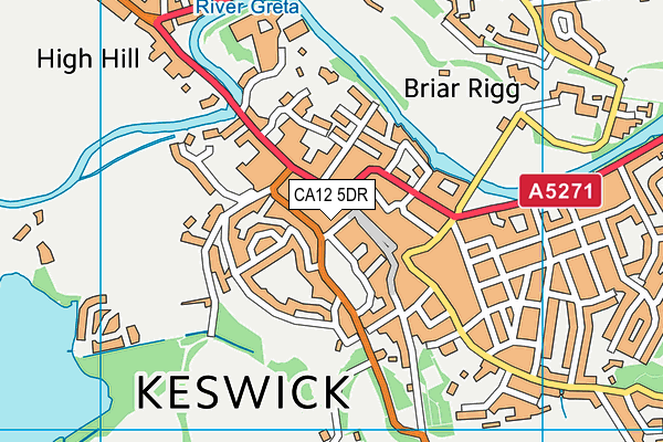 CA12 5DR map - OS VectorMap District (Ordnance Survey)