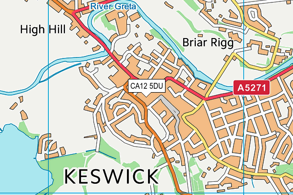 CA12 5DU map - OS VectorMap District (Ordnance Survey)