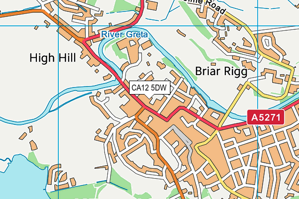 CA12 5DW map - OS VectorMap District (Ordnance Survey)