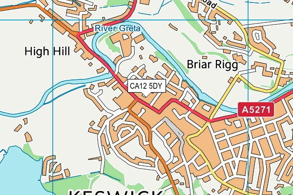 CA12 5DY map - OS VectorMap District (Ordnance Survey)