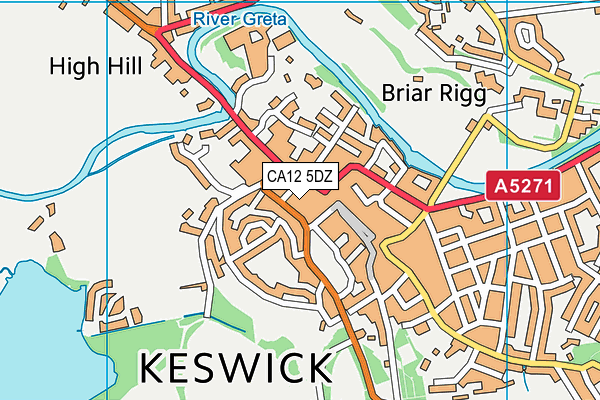 CA12 5DZ map - OS VectorMap District (Ordnance Survey)