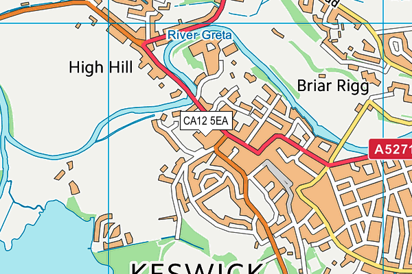 CA12 5EA map - OS VectorMap District (Ordnance Survey)