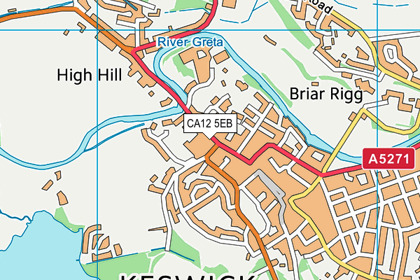 CA12 5EB map - OS VectorMap District (Ordnance Survey)