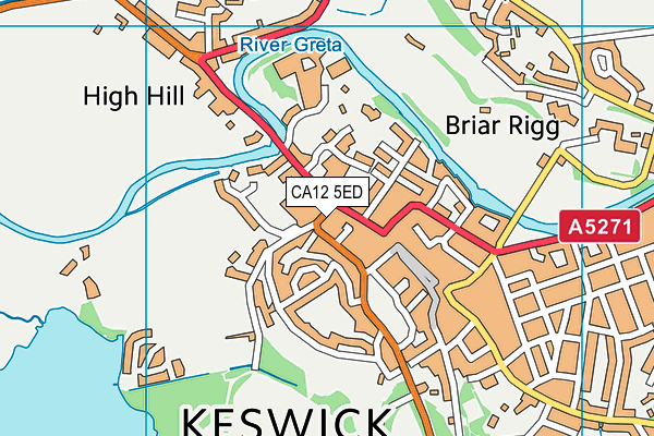 CA12 5ED map - OS VectorMap District (Ordnance Survey)