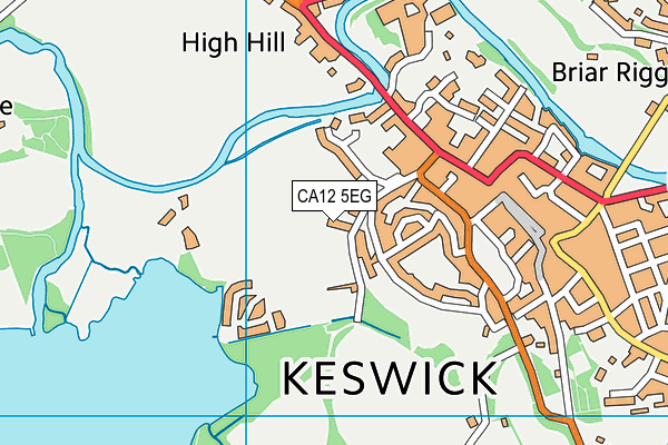 Keswick Rugby Football Club map (CA12 5EG) - OS VectorMap District (Ordnance Survey)