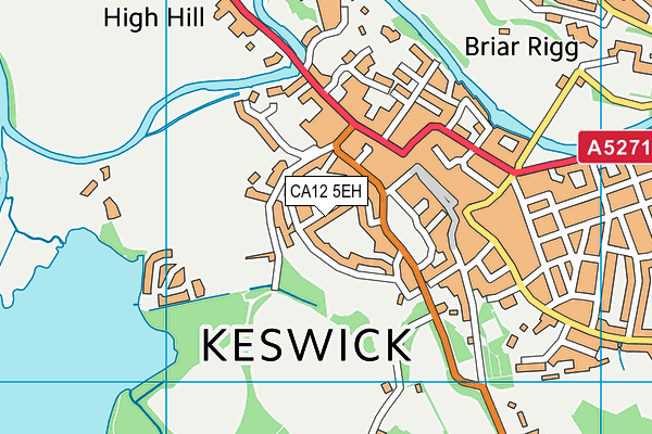 CA12 5EH map - OS VectorMap District (Ordnance Survey)