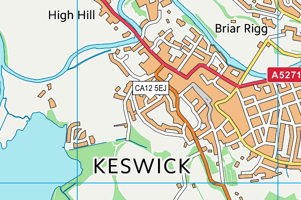 CA12 5EJ map - OS VectorMap District (Ordnance Survey)