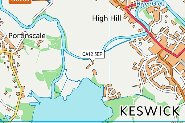 CA12 5EP map - OS VectorMap District (Ordnance Survey)