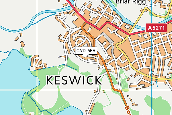 CA12 5ER map - OS VectorMap District (Ordnance Survey)