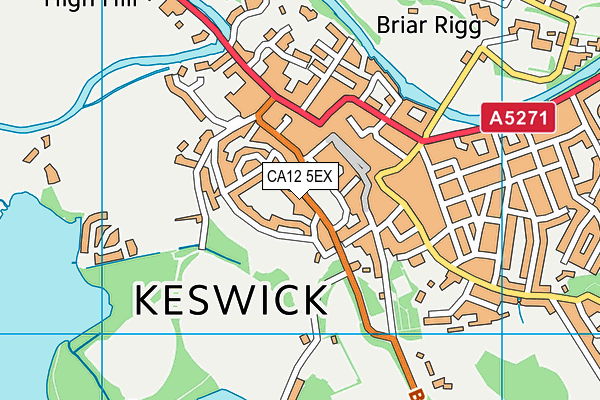 CA12 5EX map - OS VectorMap District (Ordnance Survey)