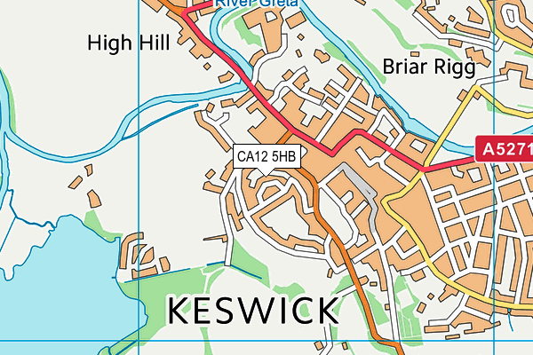 CA12 5HB map - OS VectorMap District (Ordnance Survey)