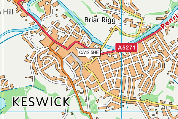 CA12 5HE map - OS VectorMap District (Ordnance Survey)