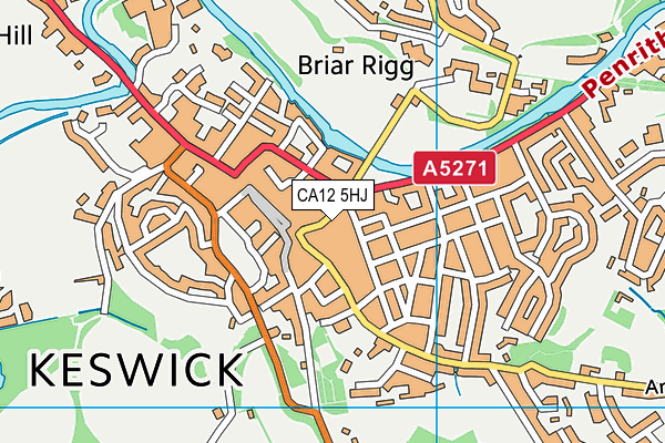 CA12 5HJ map - OS VectorMap District (Ordnance Survey)