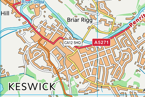 CA12 5HQ map - OS VectorMap District (Ordnance Survey)