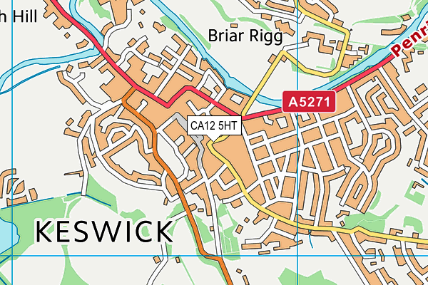 CA12 5HT map - OS VectorMap District (Ordnance Survey)