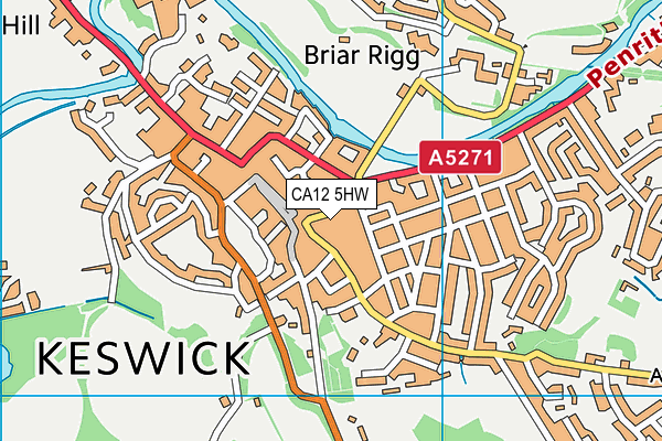 CA12 5HW map - OS VectorMap District (Ordnance Survey)