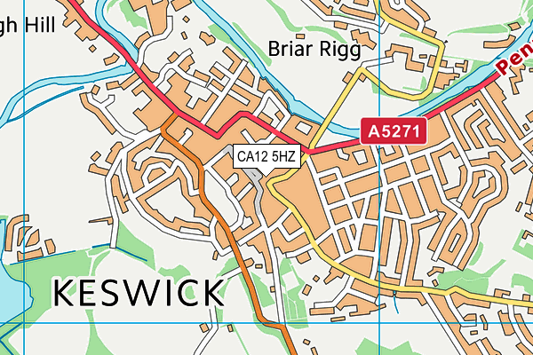 CA12 5HZ map - OS VectorMap District (Ordnance Survey)