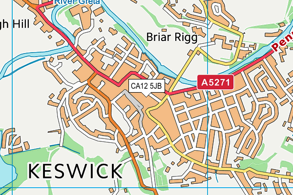 CA12 5JB map - OS VectorMap District (Ordnance Survey)