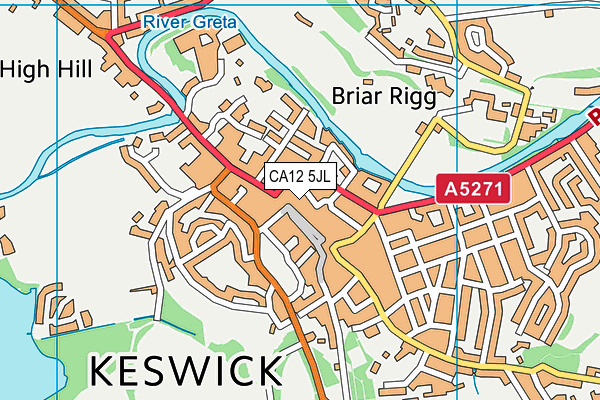 CA12 5JL map - OS VectorMap District (Ordnance Survey)