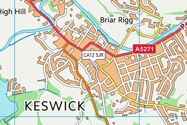 CA12 5JR map - OS VectorMap District (Ordnance Survey)