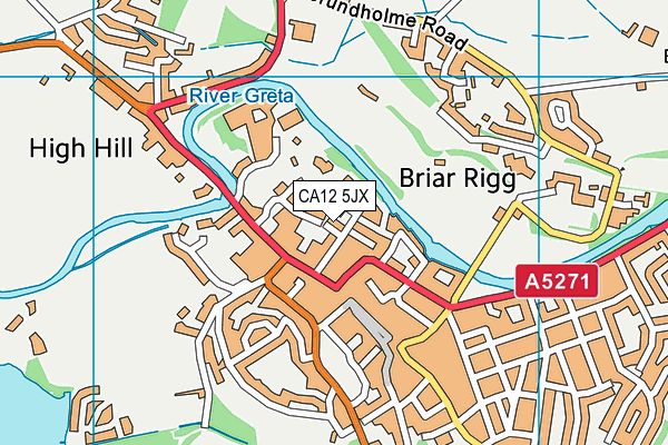 CA12 5JX map - OS VectorMap District (Ordnance Survey)