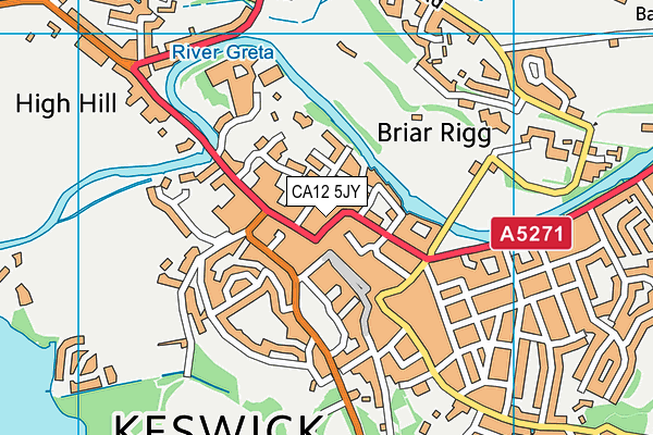 CA12 5JY map - OS VectorMap District (Ordnance Survey)