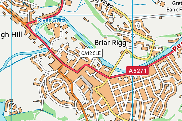 CA12 5LE map - OS VectorMap District (Ordnance Survey)