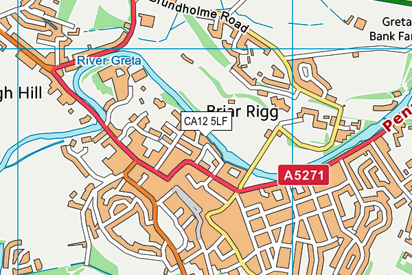 CA12 5LF map - OS VectorMap District (Ordnance Survey)