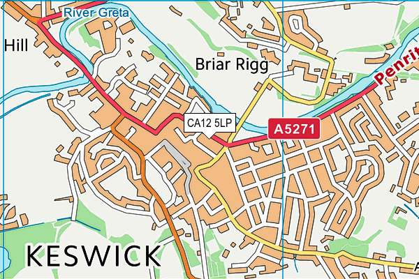 CA12 5LP map - OS VectorMap District (Ordnance Survey)