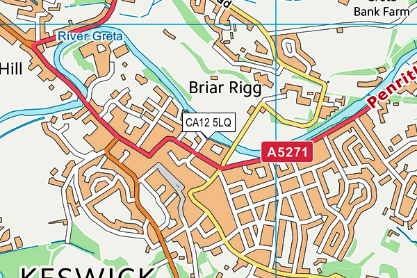 CA12 5LQ map - OS VectorMap District (Ordnance Survey)