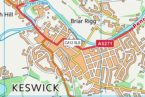 CA12 5LS map - OS VectorMap District (Ordnance Survey)