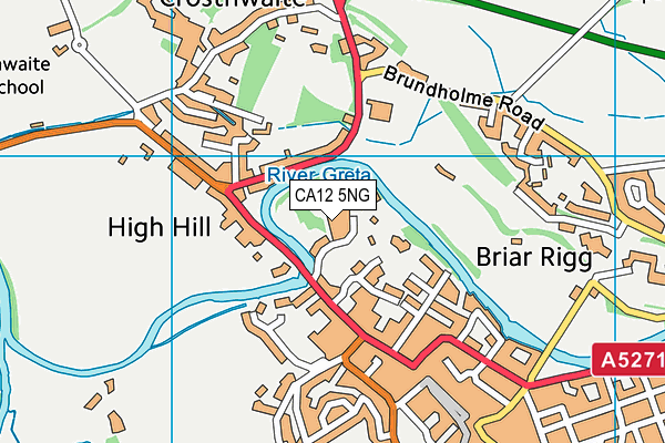 CA12 5NG map - OS VectorMap District (Ordnance Survey)