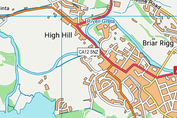 CA12 5NZ map - OS VectorMap District (Ordnance Survey)