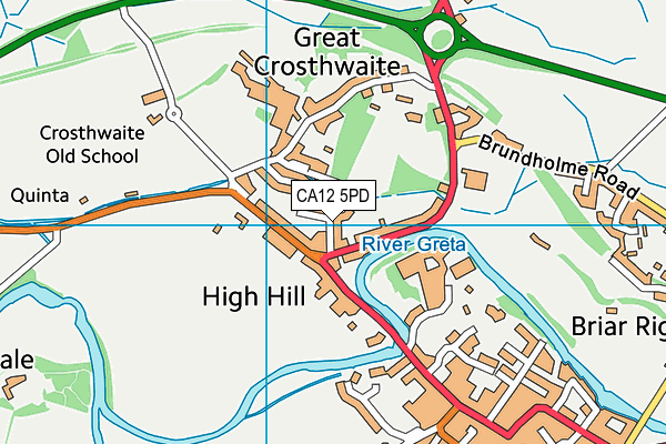 CA12 5PD map - OS VectorMap District (Ordnance Survey)