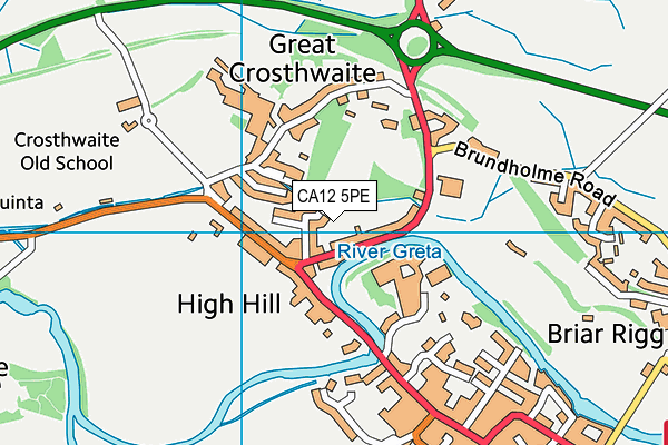 CA12 5PE map - OS VectorMap District (Ordnance Survey)